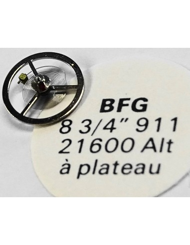 BALANCIER COMPLET MONTRE BFG 8¾ 911 A PLATEAU 21600 ALT.