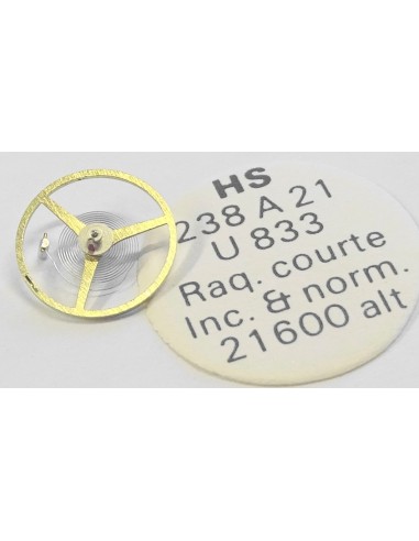 BALANCIER COMPLET MONTRE HS 238 A 21 RAQ. COURTE INC. NORM. 21600 ALT.