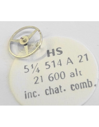 BALANCIER COMPLET MONTRE HS LORSA 5¼ 514 A 21 INC. CHAT. COMB. 21600 ALT.