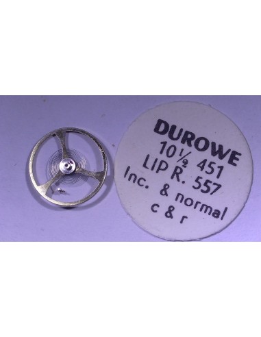 BALANCIER COMPLET MONTRE DUROWE 10½ 451 - LIP R.557