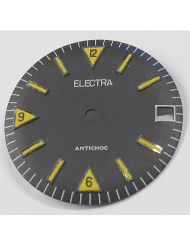 1 ANCIEN CADRAN MONTRE ELECTRA NOIR MAT