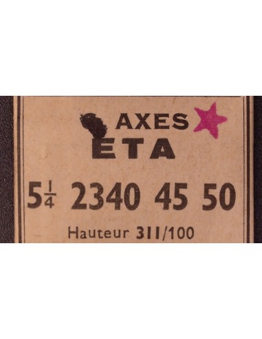 1 AXE DE BALANCIER MONTRE ETA 2340 - 45 -50