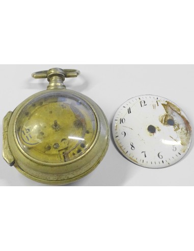 ANCIENNE MONTRE COQ Maillechort CHEMIT A PARIS 1788