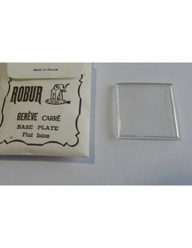 PIÈCE HORLOGERIE MONTRE VERRE CARRÉ BASE PLATE 8 mm ACRYLIQUE