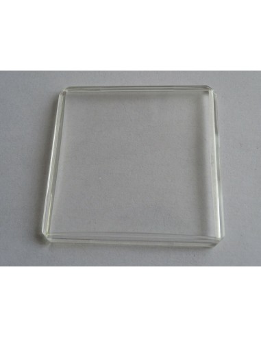 VERRE LUNETTE ACRYLIQUE  POUR REVEIL CARRÉ 59.50 mm X 59.30 mm