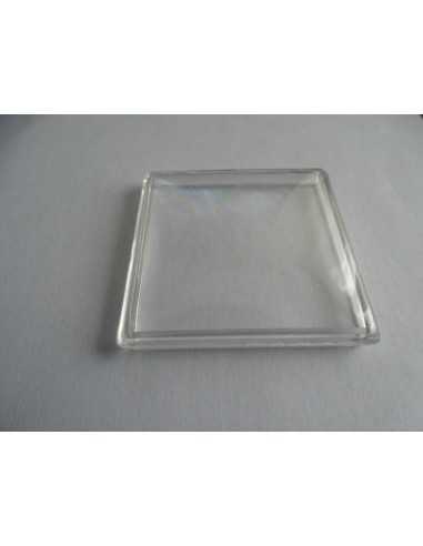 VERRE LUNETTE ACRYLIQUE  POUR REVEIL CARRÉ 55.80 mm X 56.15 mm