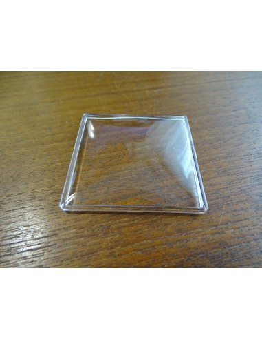 VERRE LUNETTE ACRYLIQUE  POUR REVEIL CARRÉ 56.50 mm X 56.25 mm