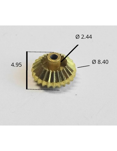 COURONNE REMONTOIR POUR MONTRE HP 40 JAUNE LOUIS XV