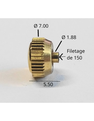 COURONNE REMONTOIR POUR MONTRE HP 40 ETANCHE PLAQUÉE ROSE