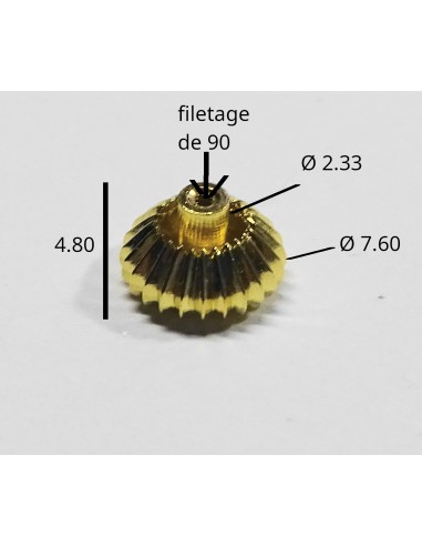 COURONNE REMONTOIR MONTRE GOUSSET JAUNE LOUIS XV