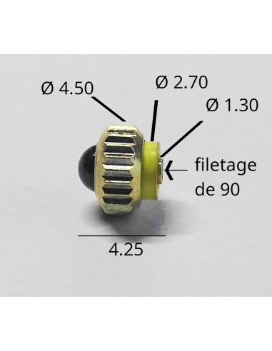 COURONNE REMONTOIR MONTRE ARGENT PIERRE BLEUE