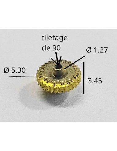 COURONNE REMONTOIR MONTRE CABOCHON OR JAUNE