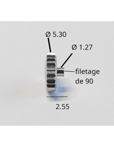 COURONNE REMONTOIR MONTRE CATTIN C-64 CHROMÉE