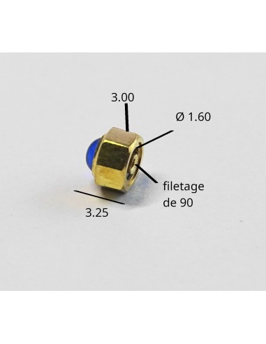 COURONNE REMONTOIR MONTRE DORÉE A PANS BOULE BLEUE