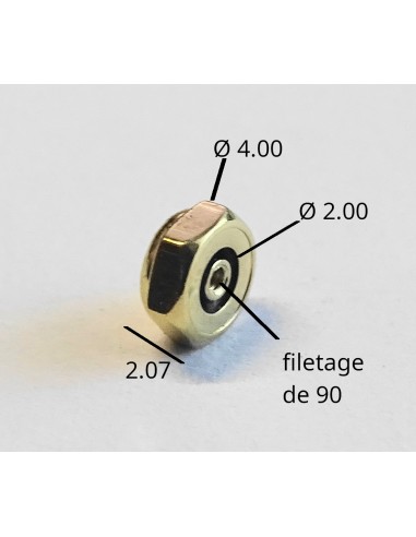 COURONNE REMONTOIR MONTRE ÉTANCHE PLAQUÉE A PANS