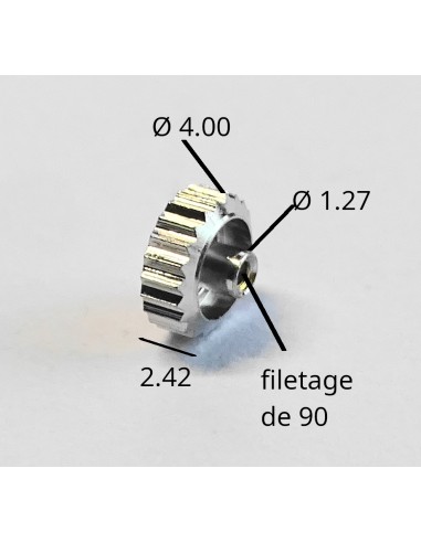 COURONNE REMONTOIR MONTRE ACIER CHROMÉ