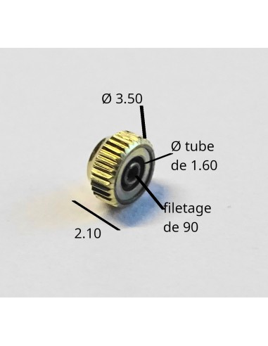 MONTRE COURONNE REMONTOIR ÉTANCHE PLAQUÉE JAUNE