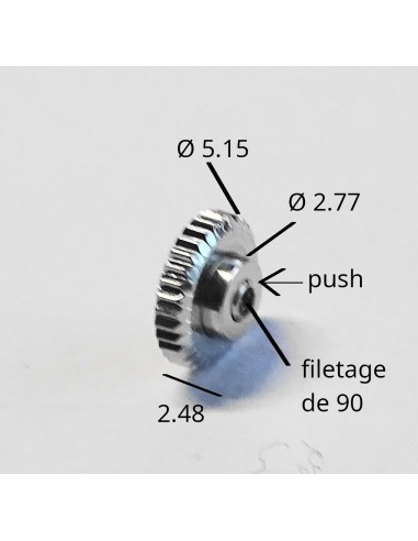 MONTRE COURONNE REMONTOIR ANTI POUSSIÈRE CHROMÉE