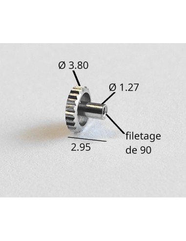 MONTRE COURONNE REMONTOIR PUNAISE CHROMÉE