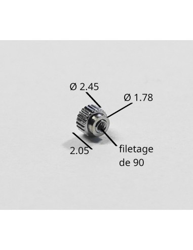 MONTRE COURONNE REMONTOIR ANTI POUSSIÈRES CHROMÉE