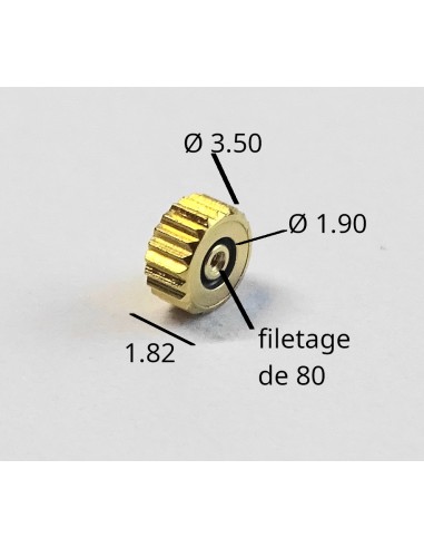 MONTRE COURONNE REMONTOIR ETANCHE PLAQUÉE JAUNE