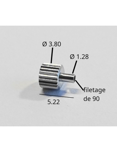 MONTRE COURONNE REMONTOIR LIP R100 ACIER CHROMÉE