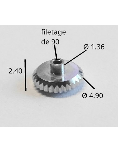 MONTRE COURONNE REMONTOIR NICKEL MASSIF CHROMÉ