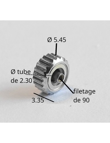 MONTRE COURONNE REMONTOIR ÉTANCHE ACIER CHROMÉ