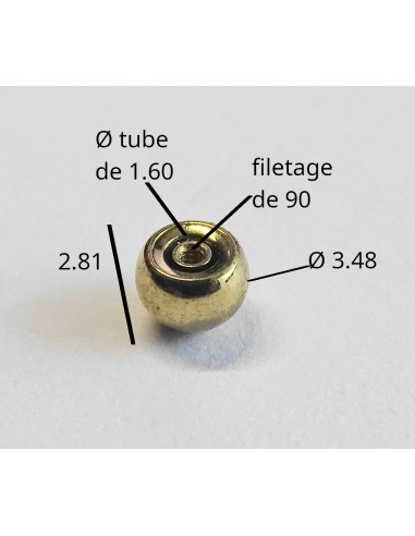 MONTRE COURONNE REMONTOIR BOULE ÉTANCHE PLAQUÉE