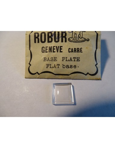 PIÈCE HORLOGERIE MONTRE VERRE ROBUR CARRÉ BASE PLATE 13,10 mm