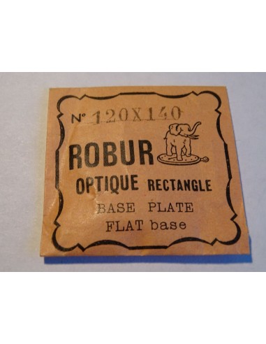 PIÈCE HORLOGER MONTRE VERRE ROBUR BOMBÉ BASE PLATE RECTANGLE 12 X 14 mm