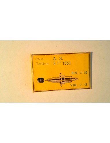 PIÈCE HORLOGERIE UN AXE DE BALANCIER POUR MONTRE AS 5¼" 1051